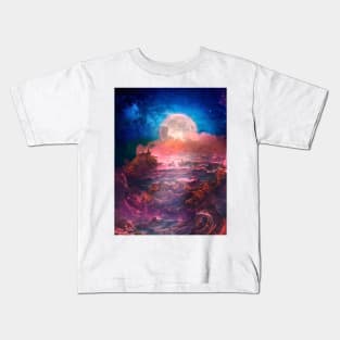 Moon over the Sea Kids T-Shirt
